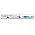 .060 Clear Plastic Rulers, InkJet Full Color + white. Round corners